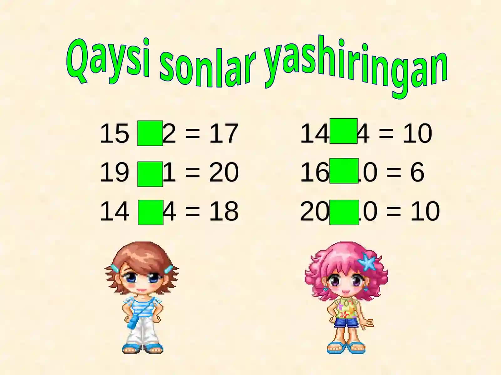 1-sinf matematika fanidan Taqdimoti 4
