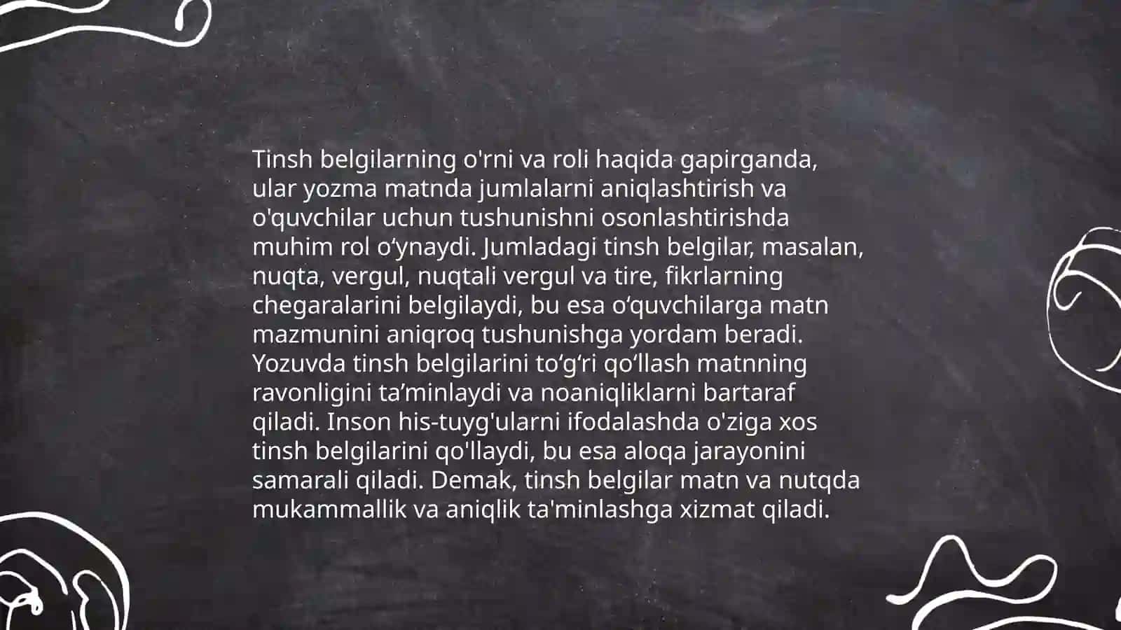 Tinish belgilarning vazifasi 4