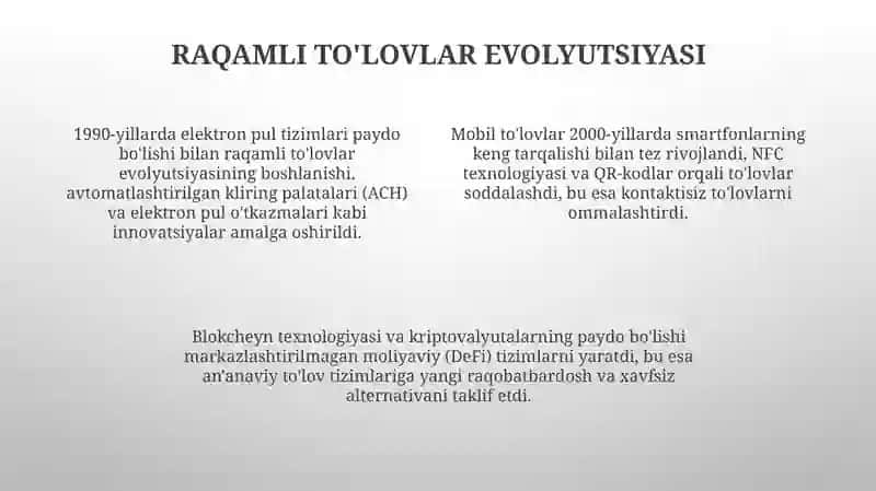 Tolov tizimlarini modernizatsiyalashuvi 4