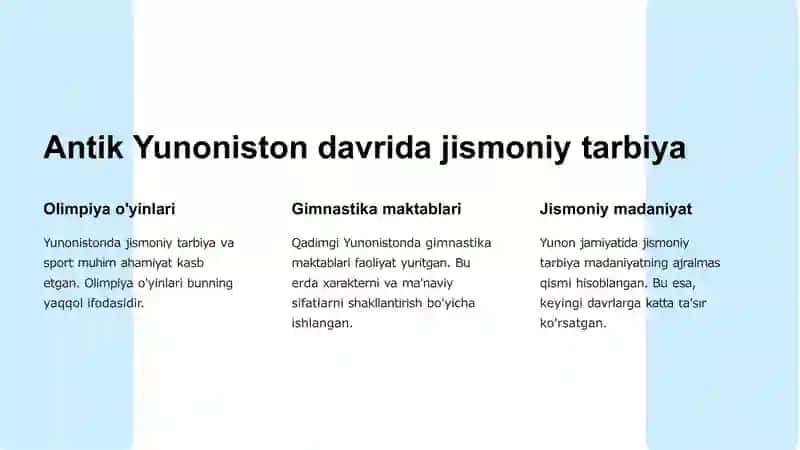 Jismoniy tarbiya va sport ta'limining paydo bo'lishi  va rivojlanish bosqichlari 4