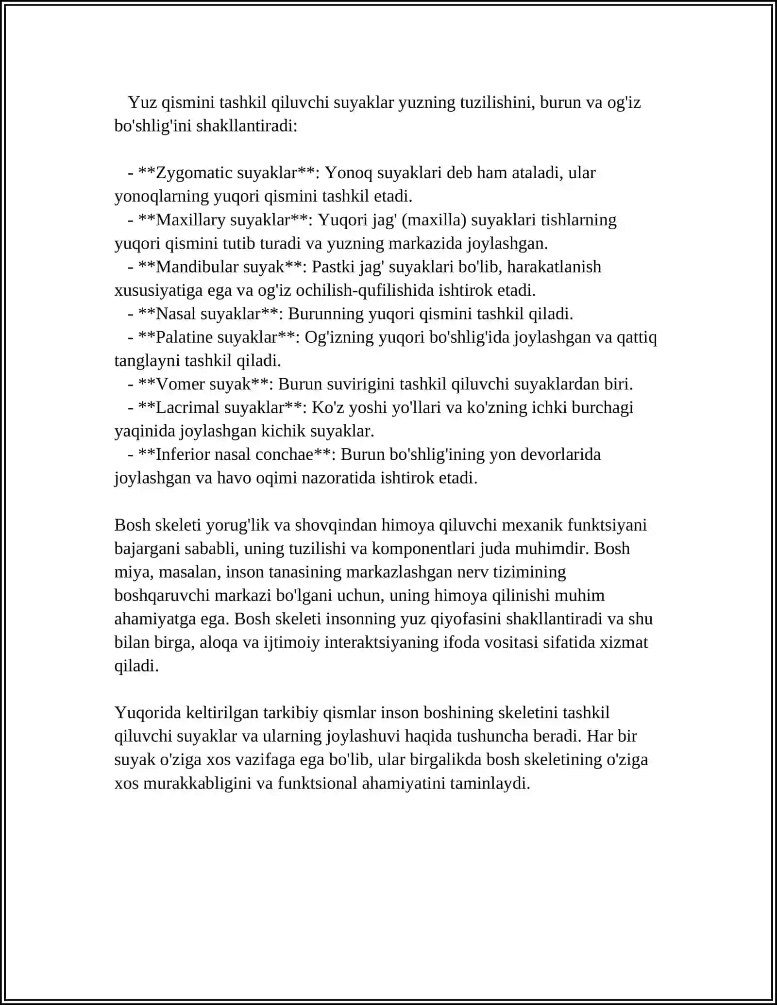 BOSH SKELETI HAQIDA 4