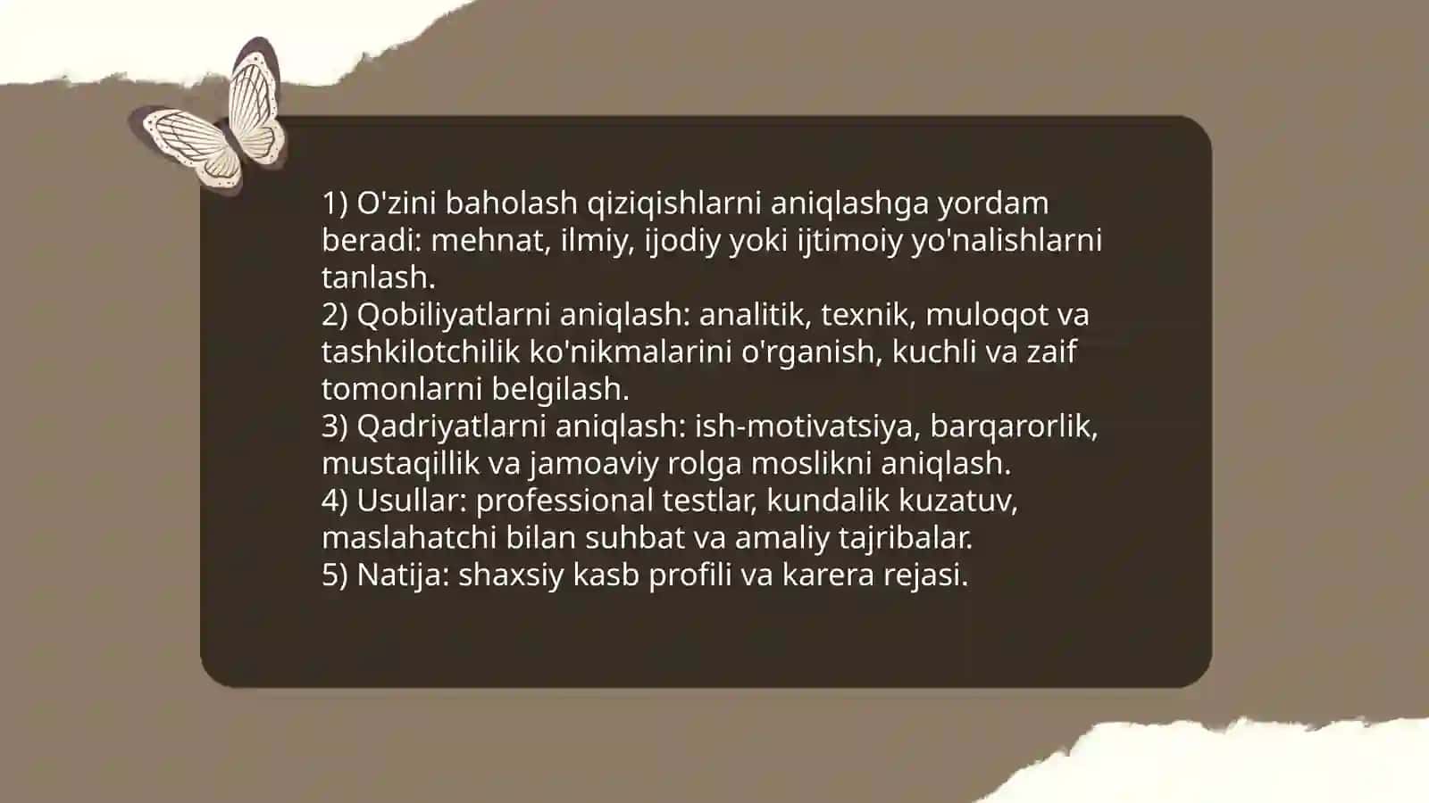 Kasb tanlashga yo'naltirish va kasb tanlash 4