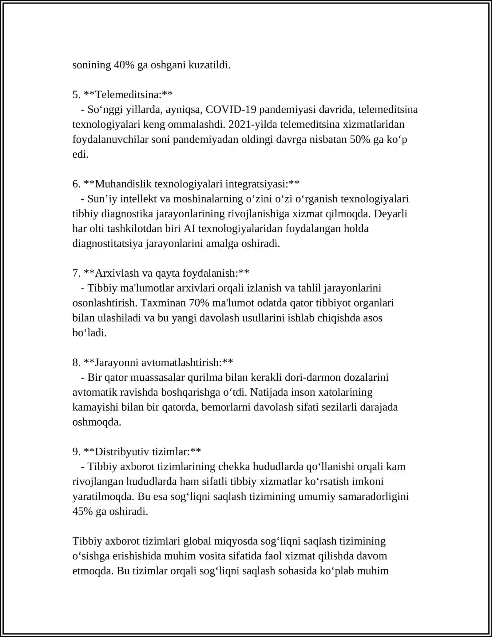 TIBBIY AXBOROT KOMMUNIKATSIYA TIZIMLARI VA DASTURIY TAʼMINOTI 4
