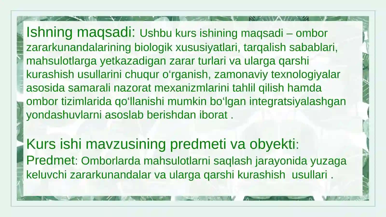 Ombor zarar kunandalari: asosiy turlarining tuzilishi, tarqalishi, biologik xususiyatlari va keltiradigan zararlari 4