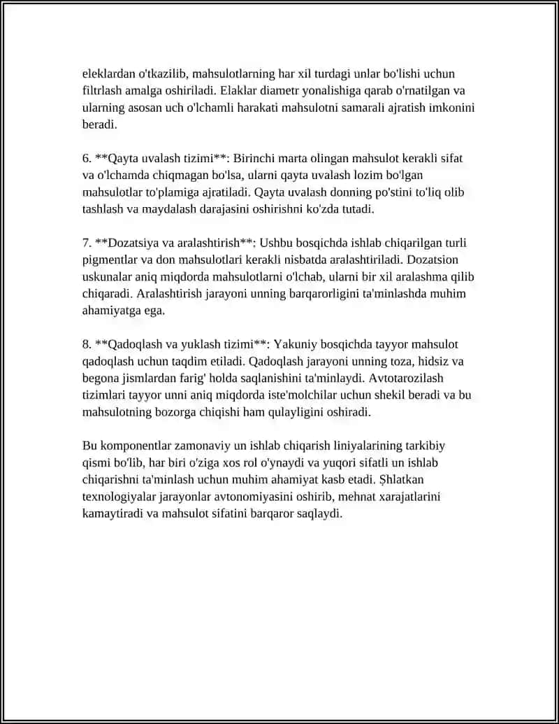 ZAMONAVIY UN ISHLAB CHIQARISH LINYALARI HAQIDA 4