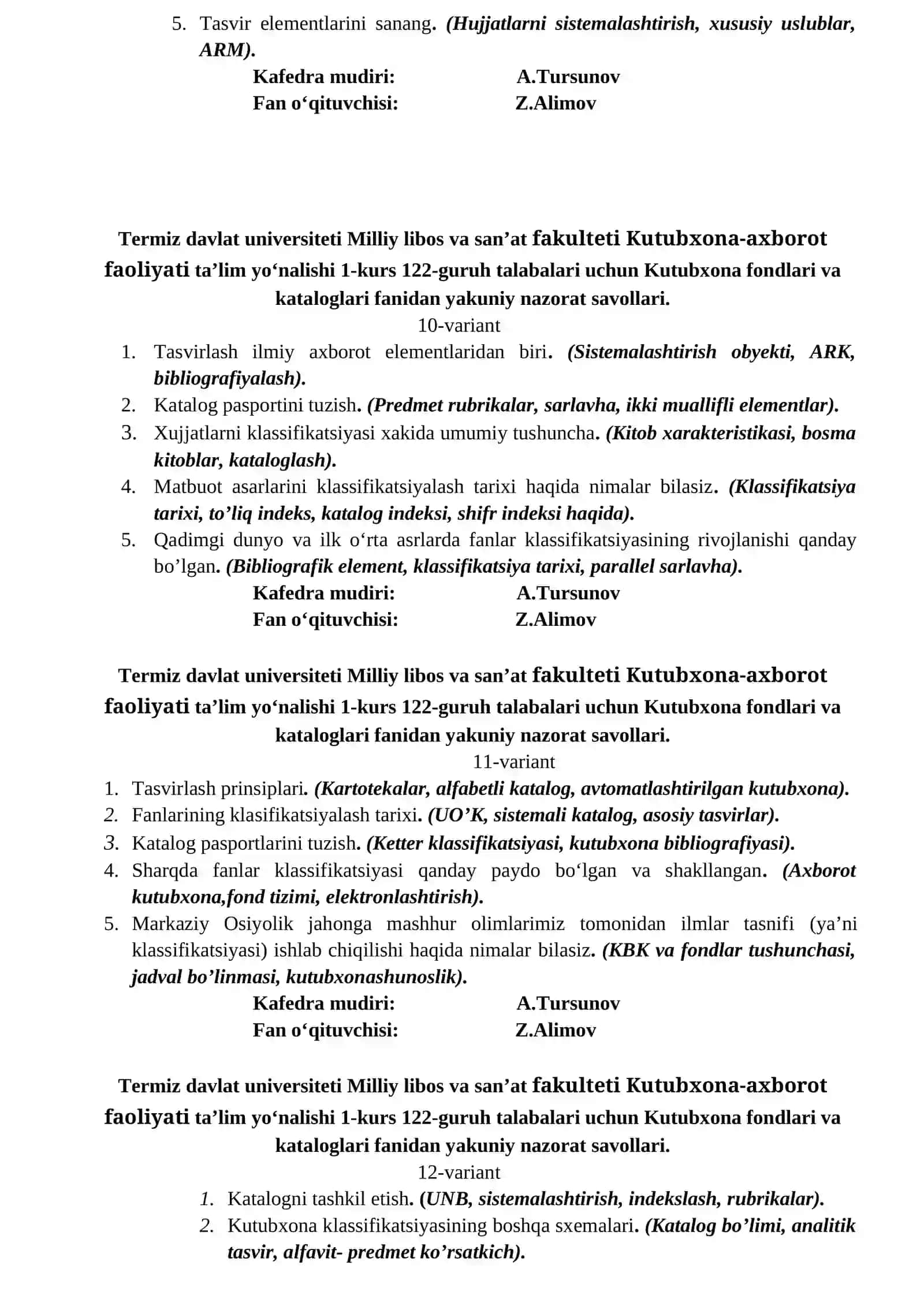 Kutubxona-axborot faoliyati taʼlim yoʻnalishi 1-kurs 4