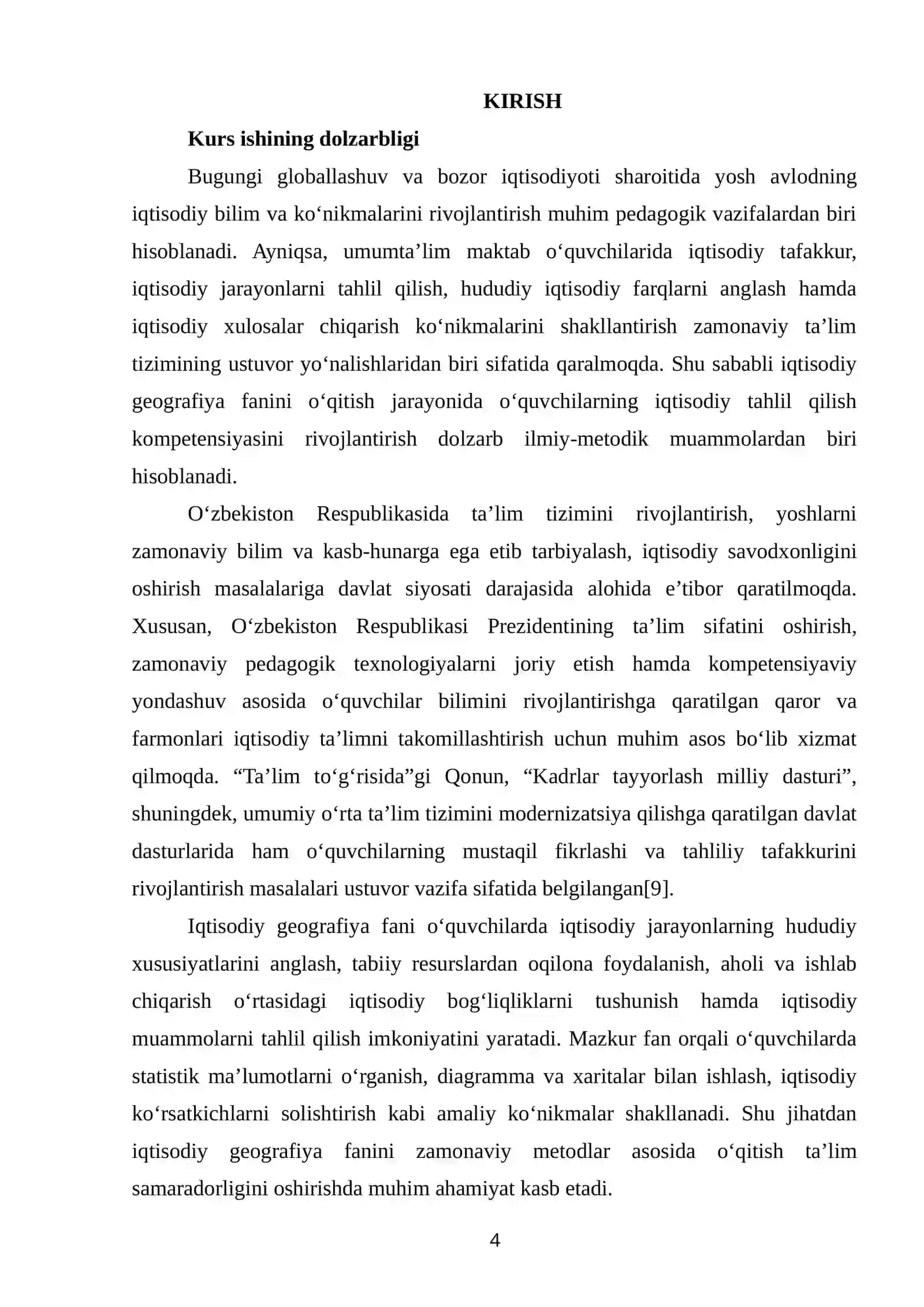 Umumta‘lim maktab o‘quvchilarida iqtisodiy tahlil ko‘nikmalarini rivojlantirish metodikasi 4