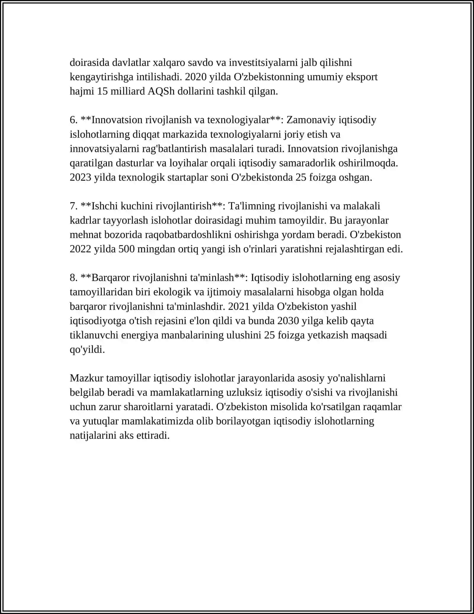 IQTISODIY ISLOHOTLARNING 5 TAMOYILINI AMALGA OSHIRISH MEXANIZMI 4
