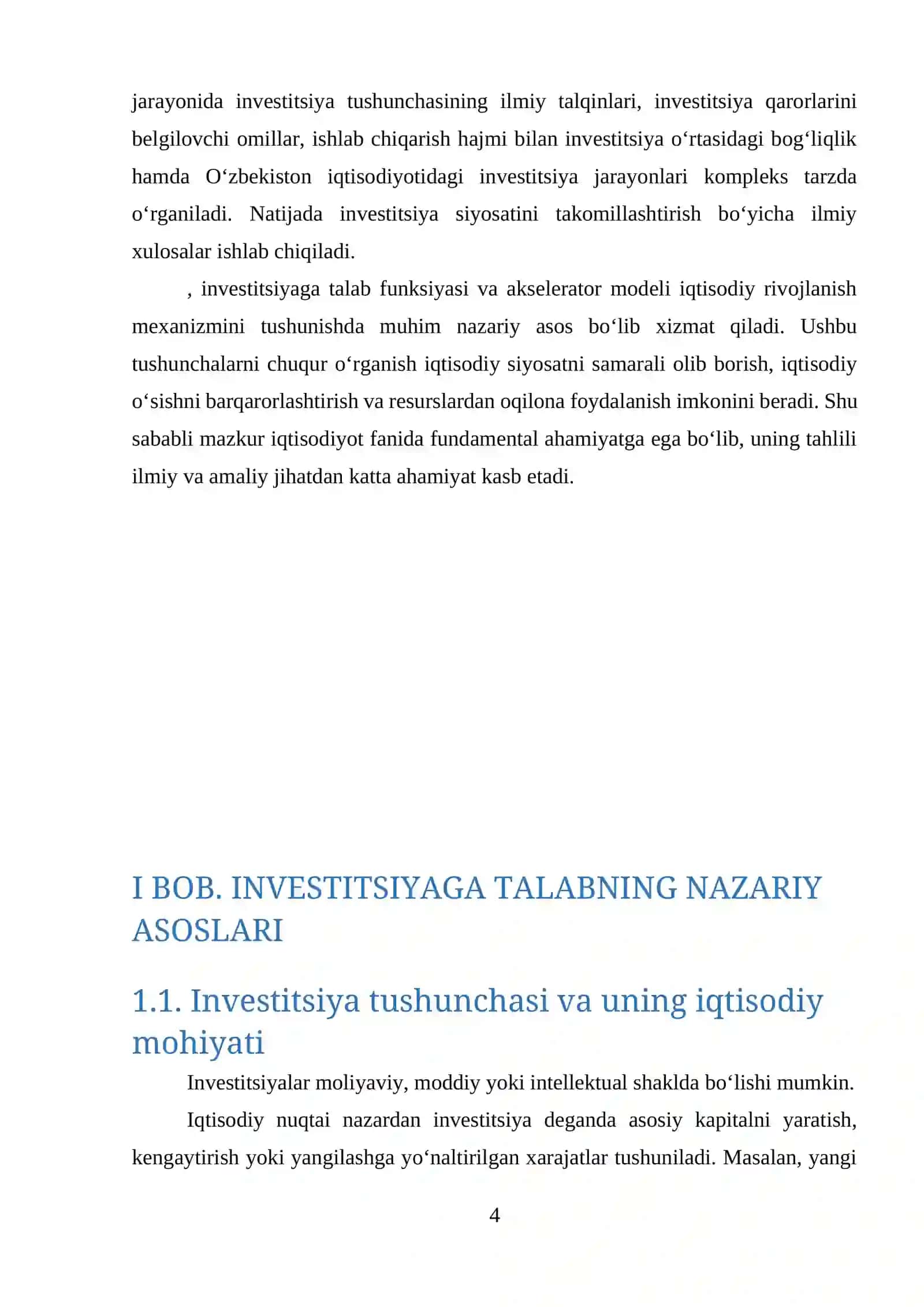 INVESTITSIYAGA TALAB FUNKSIYASI VA AKSELERATOR MODELI 4