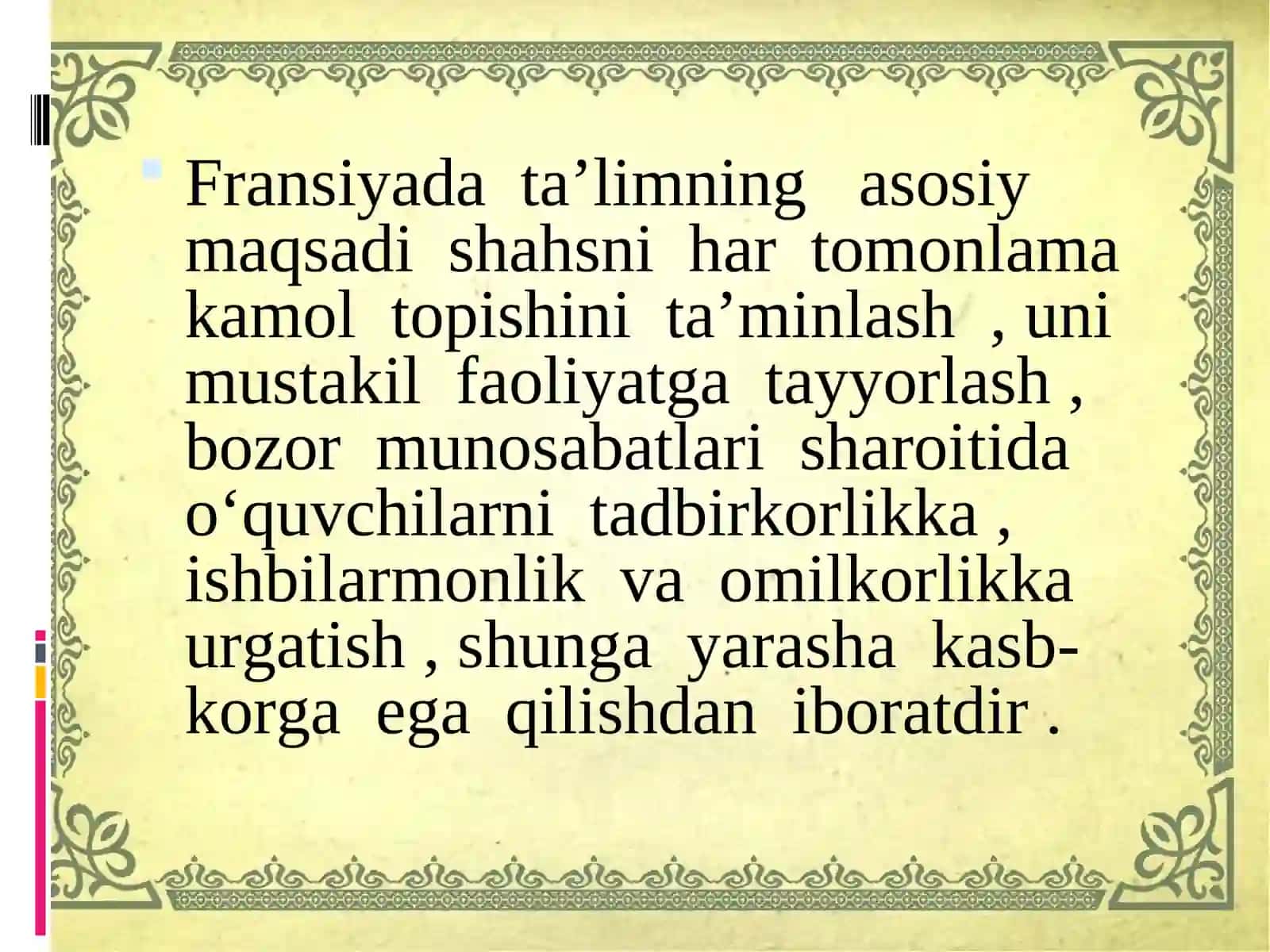 Fransiyada ta'limning hususiyatlari 4