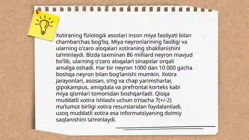 Xotira psixologiyasining asosiy qonuniyatlari 4