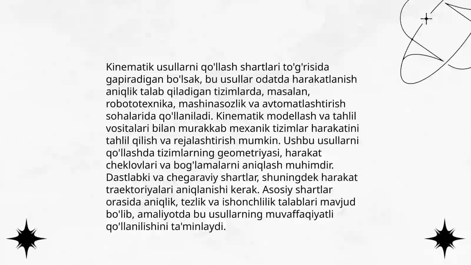 Taʼsir chiziqlarni qurilishning kinematik usuli 4