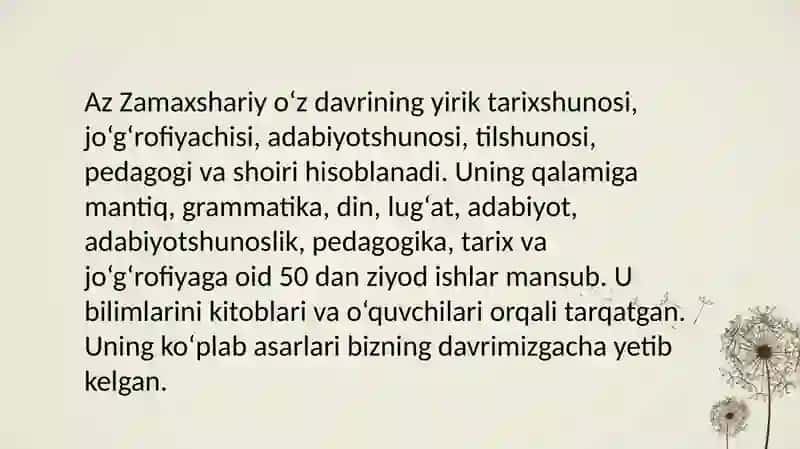 Abu-l-Qosim MahmudibnUmar az-Zamaxshariy 4