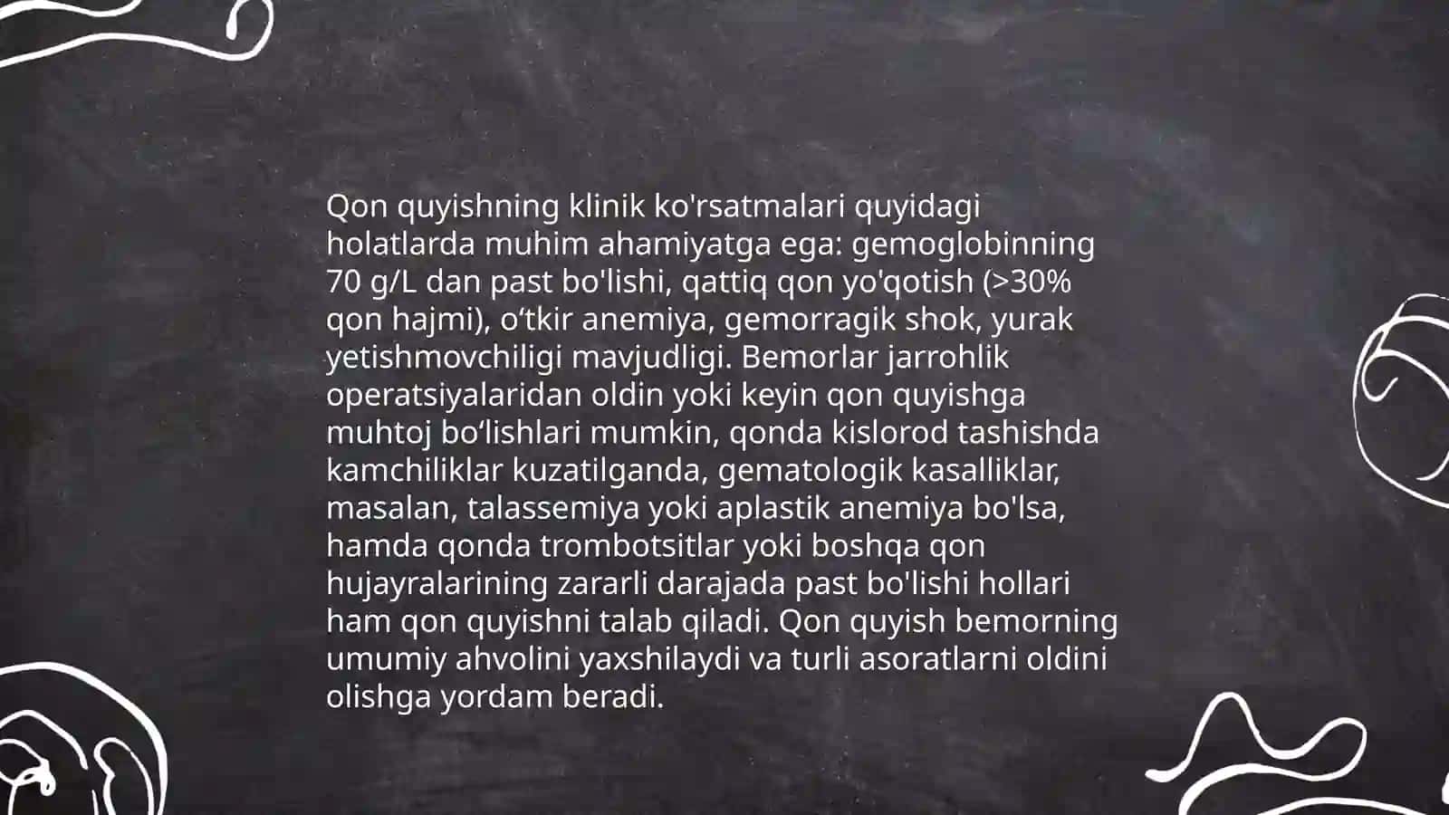 Qon quyish bosqichlari talablar va qon oʻrnini bosuvchi suyuqliklar va klinikadagi axamiyati 4