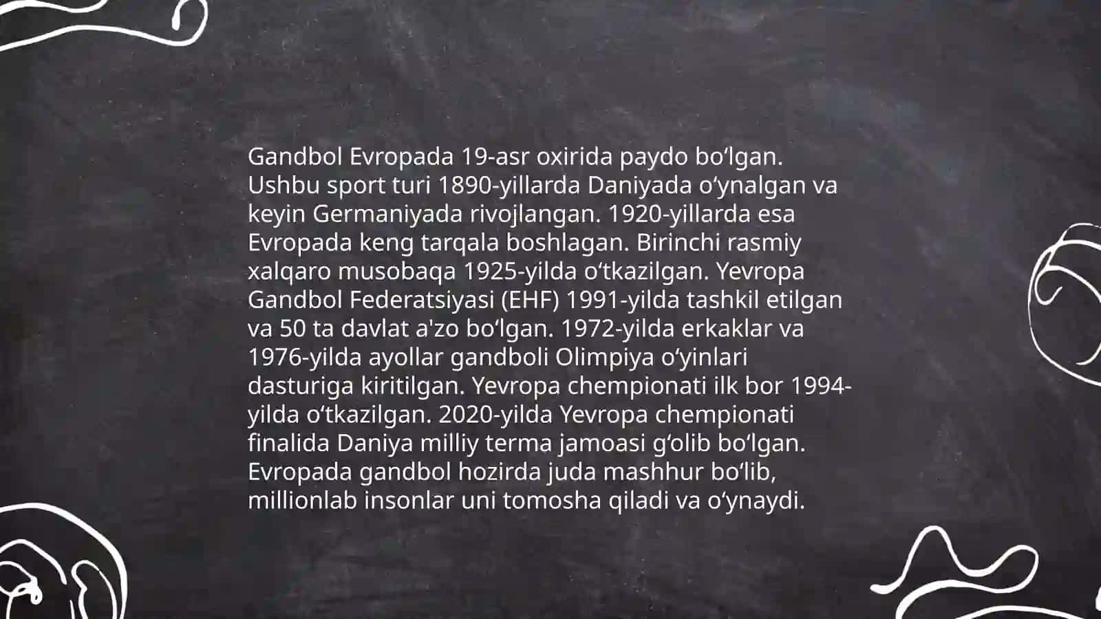 Gandbolning kelib chiqishi tarixi va rivojlanishi 4