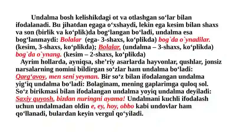 GAP BO‘LAKLARI BILAN ALOQA GA KIRISHMAYDIGAN BO‘LAKLAR 4