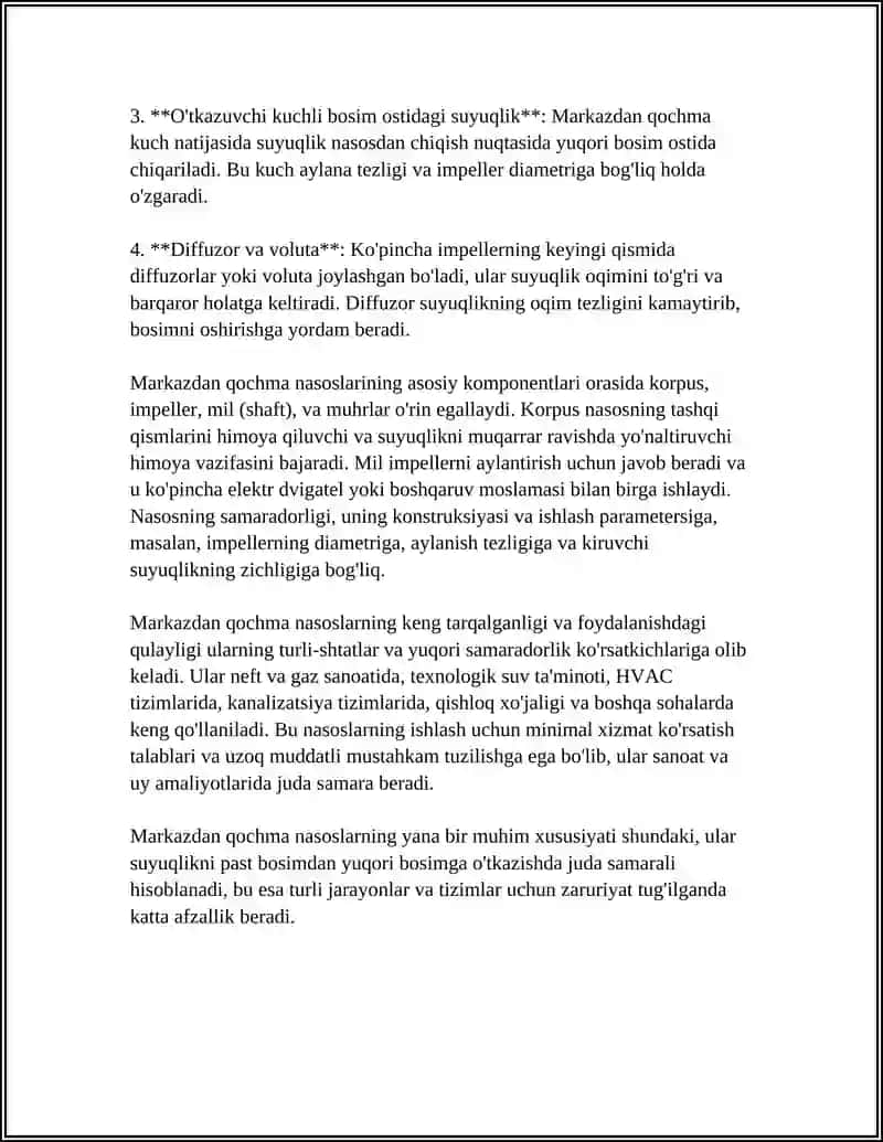 MARKAZDAN QOCHMA NASOSLAR VA ULARNING ASOSIY BOʻLAKLARI 4