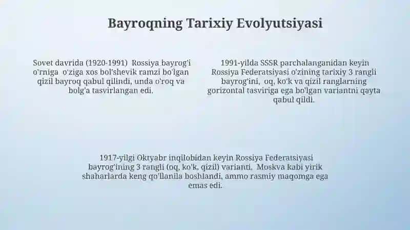 Rossiya Federatsiyasi davlat ramzlari maʼnolari, ramzlar evolyutsiyasi 4