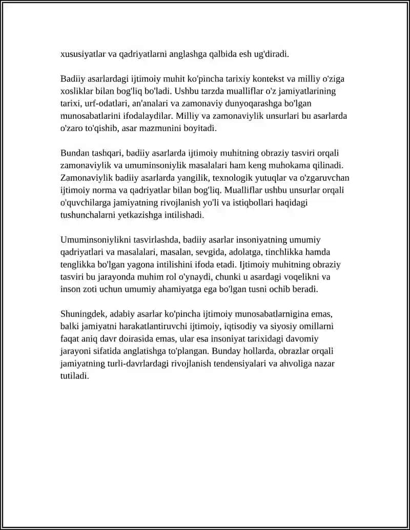 Badiiy asarlarda ijtimoiy muhitning obraziy tasviri va uning mazmuniy roli 4