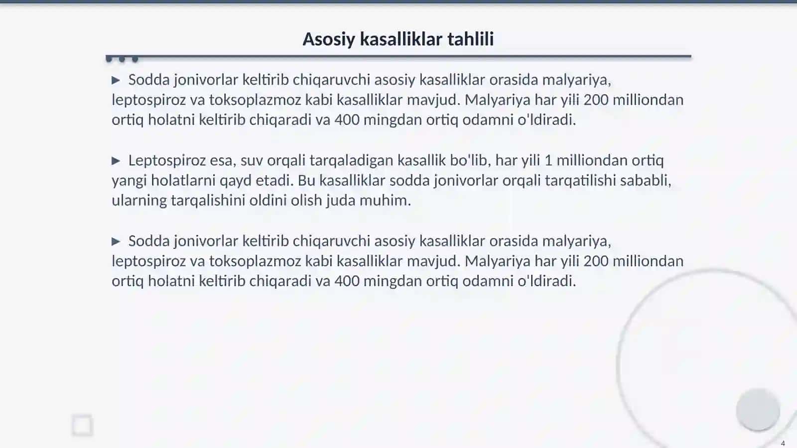 Sodda jonivorlar keltirib chiqaruvchi kasalliklar va ularni laboratoriya diagnostikasi 4