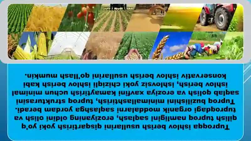 Òzbekiston tuproqlaridan samarali foydalanish yo’llari va unumdorligini saqlash 4