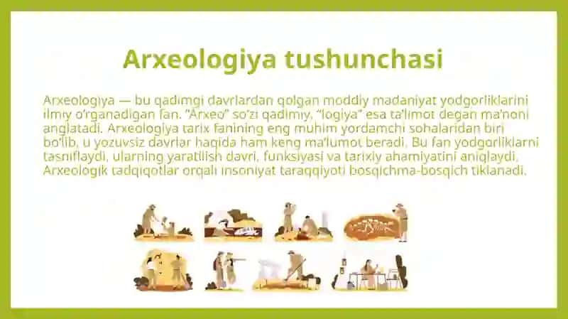 Arxeologiya fanining maqsad va vazifalari 4