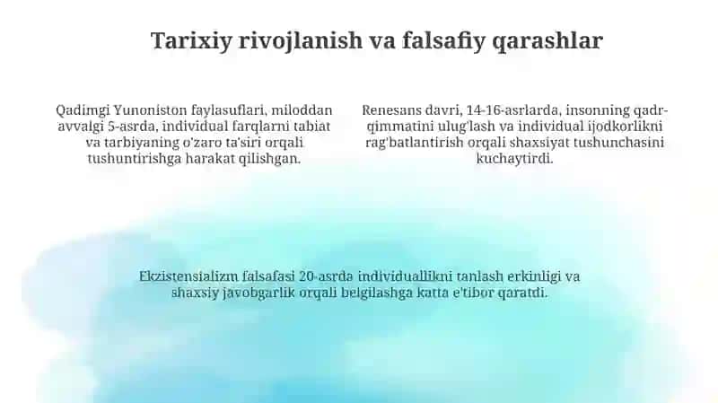 Individ, shaxs, individuallik tushunchalari 4