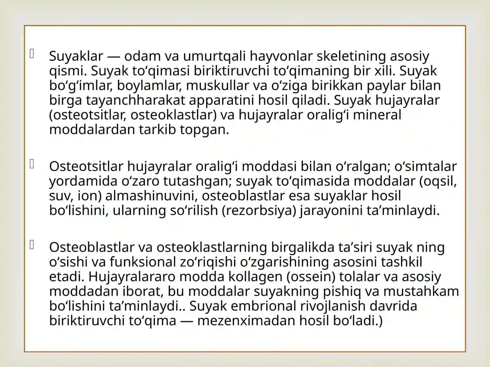 Chanoq va Oyoq suyaklarining yoshga qarabo'zgarishi 4