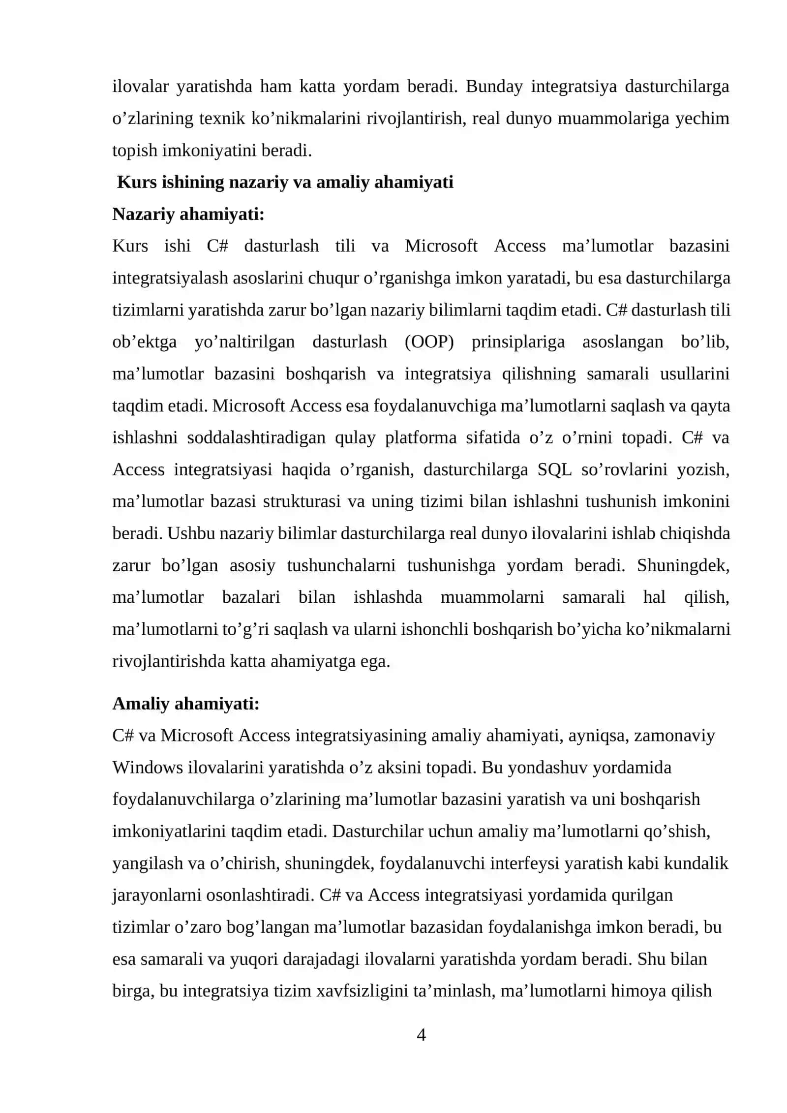 C# dasturlash tilida Windows ilovalarini Office dasturlari bilan bog‘lash 4