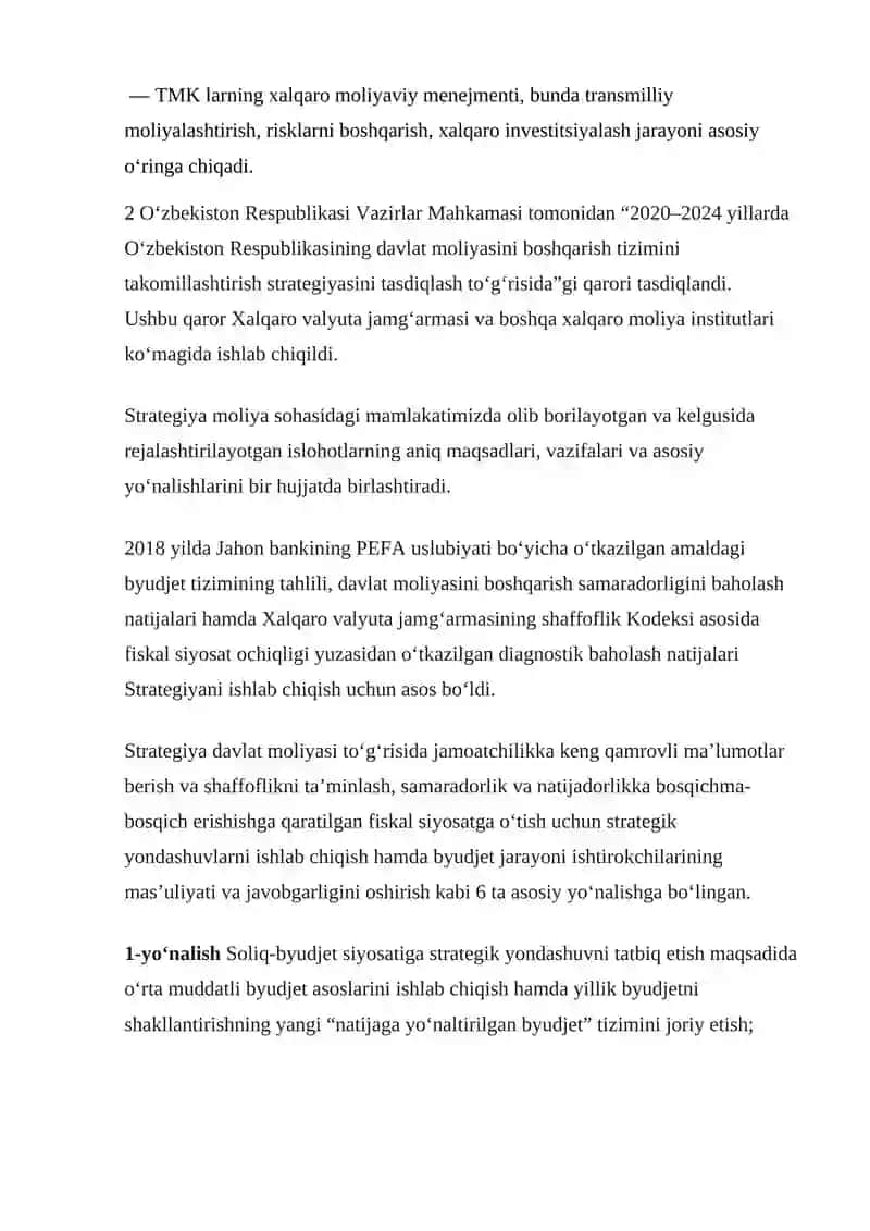 O’zbekiston Respublikasi moliya tizimi 4