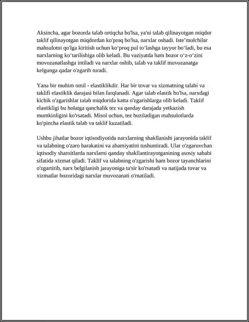 BOZOR IQTISODIYOTI SHAROITIDA NARXLARNING SHAKLLANISHI 4