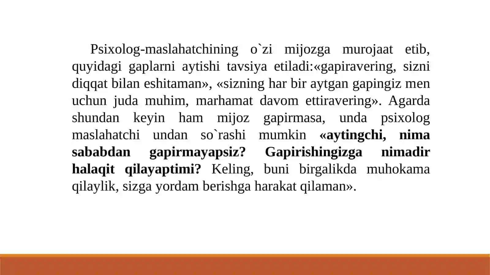 Muloqot paratexnologik usul sifatida, muloqot turlari 4