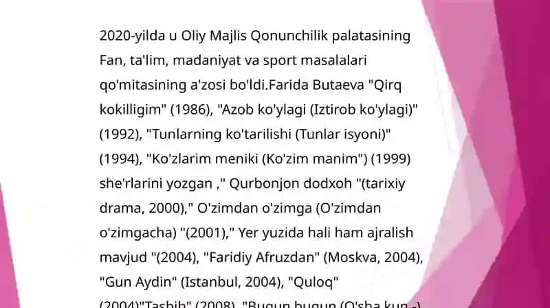 Farida Bo'tayeva, Muhammad Ismoil, Javlon Jovliyevlarning hayoti va ijodlarihaqida 4