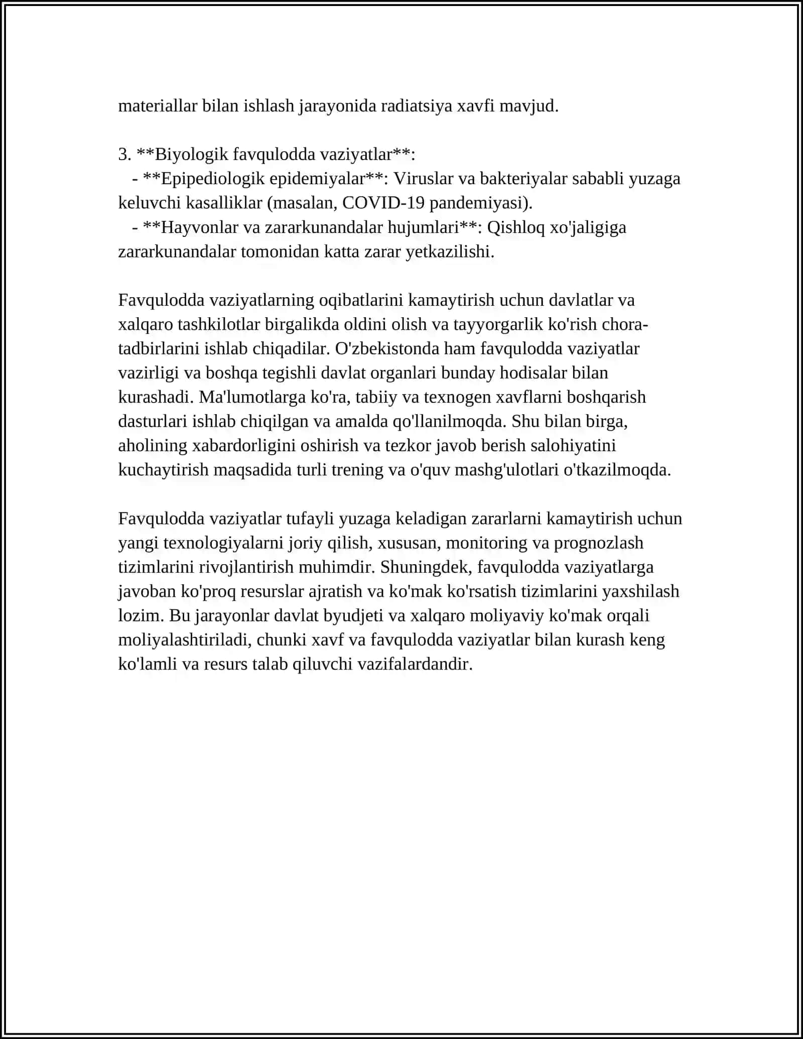 FAVQULODDA VAZIYATLARDA JAROHATLANGANLARGA BIRLAMCHI TIBBIY YORDAM KO' RSATISH 4