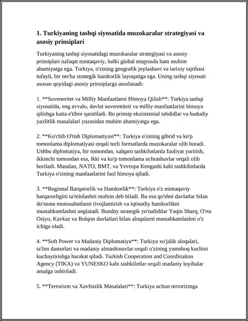 TURKIYA TASHQI SIYOSATIDA DIPLOMATIK MUZOKARALAR 4