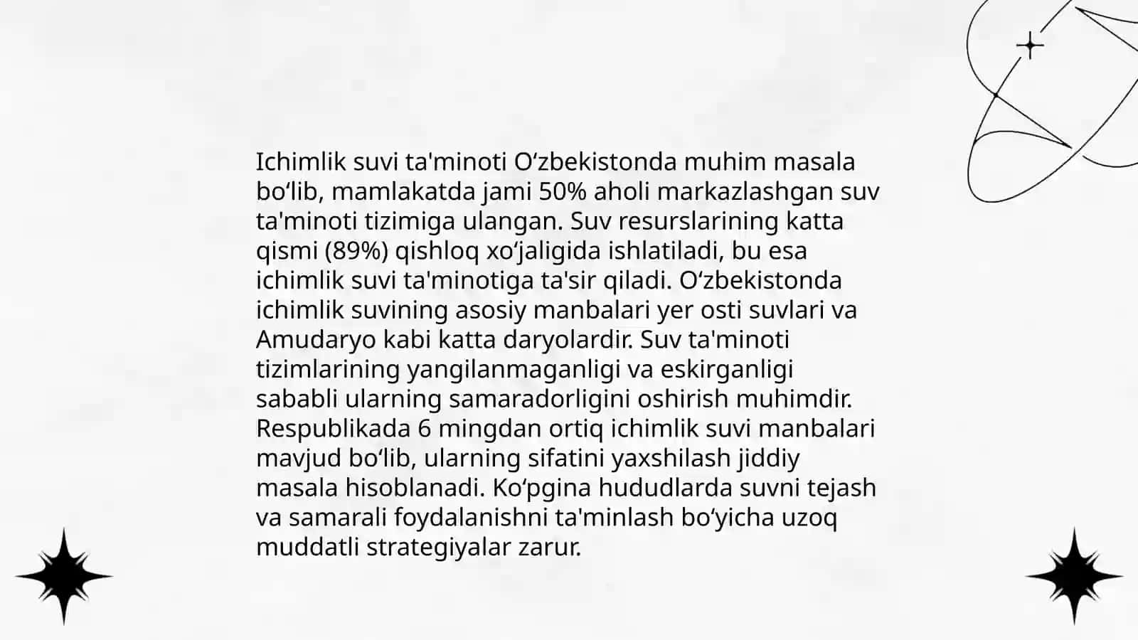 Suv resurslari va ulardan foydalanish 4
