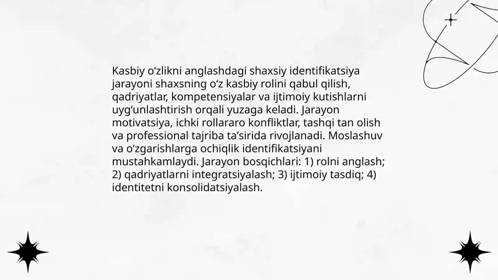 Kasbiy oʻzlikni anglashning psixologik xususiyatlari 4
