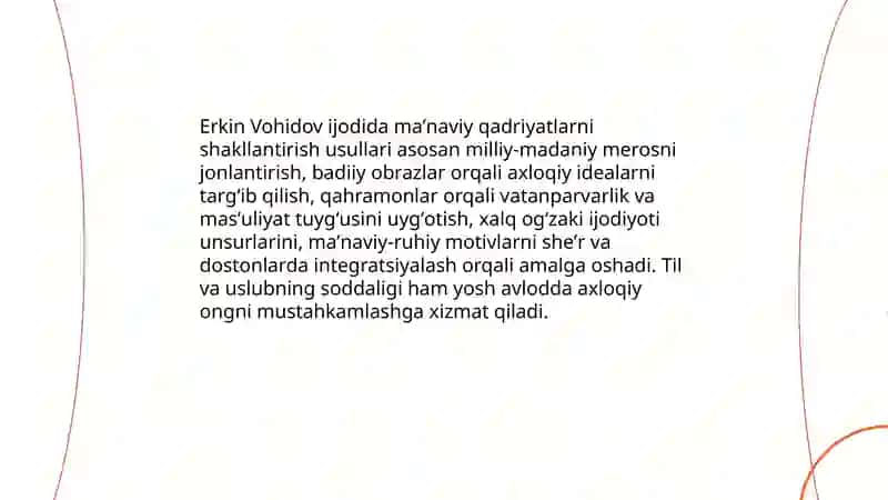 Abdulla Oripov asarlarida maʼnaviy-maʼrifiy tarbiya targʻiboti 4