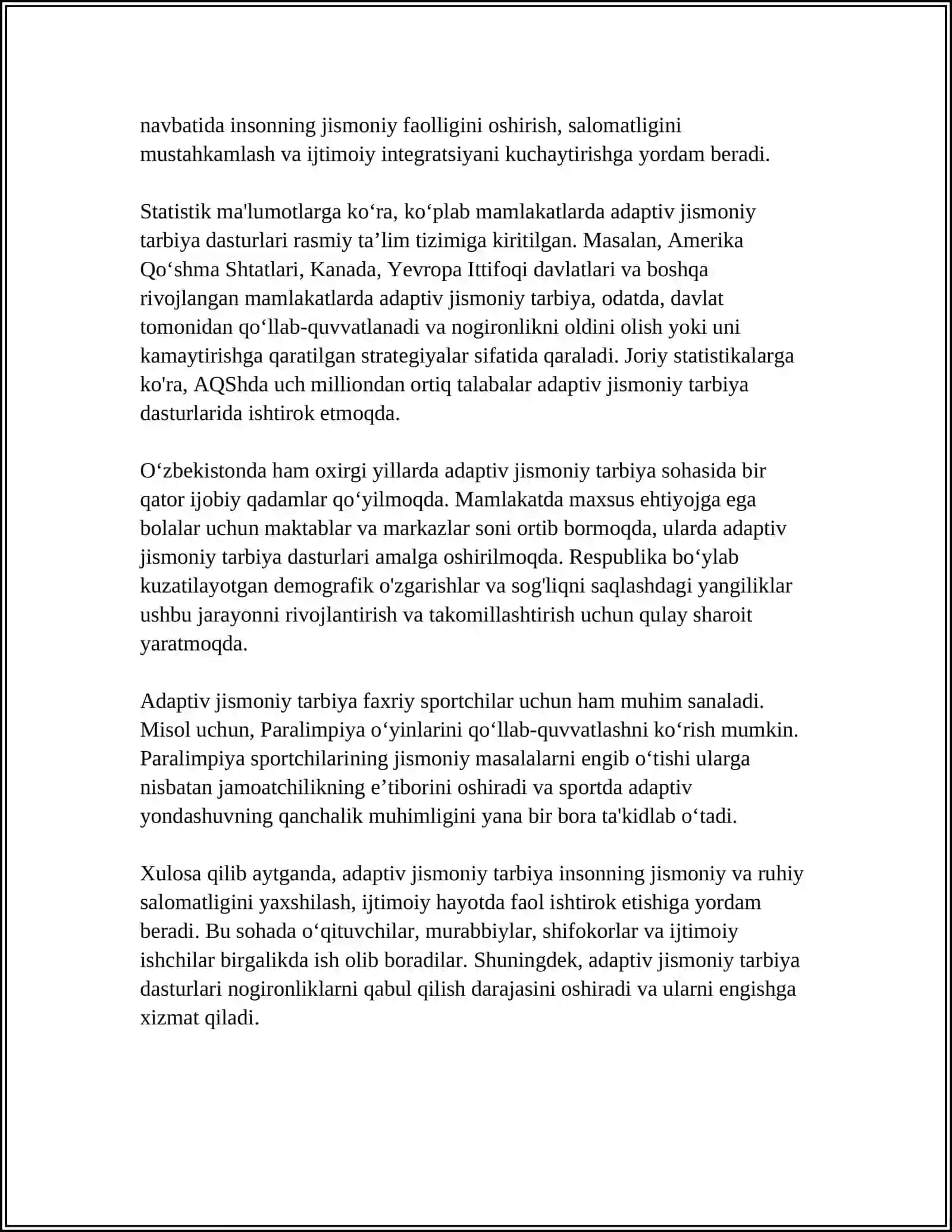ADAPTIV JISMONIY TARBIYANING UMUMIY ASOSLARI 4