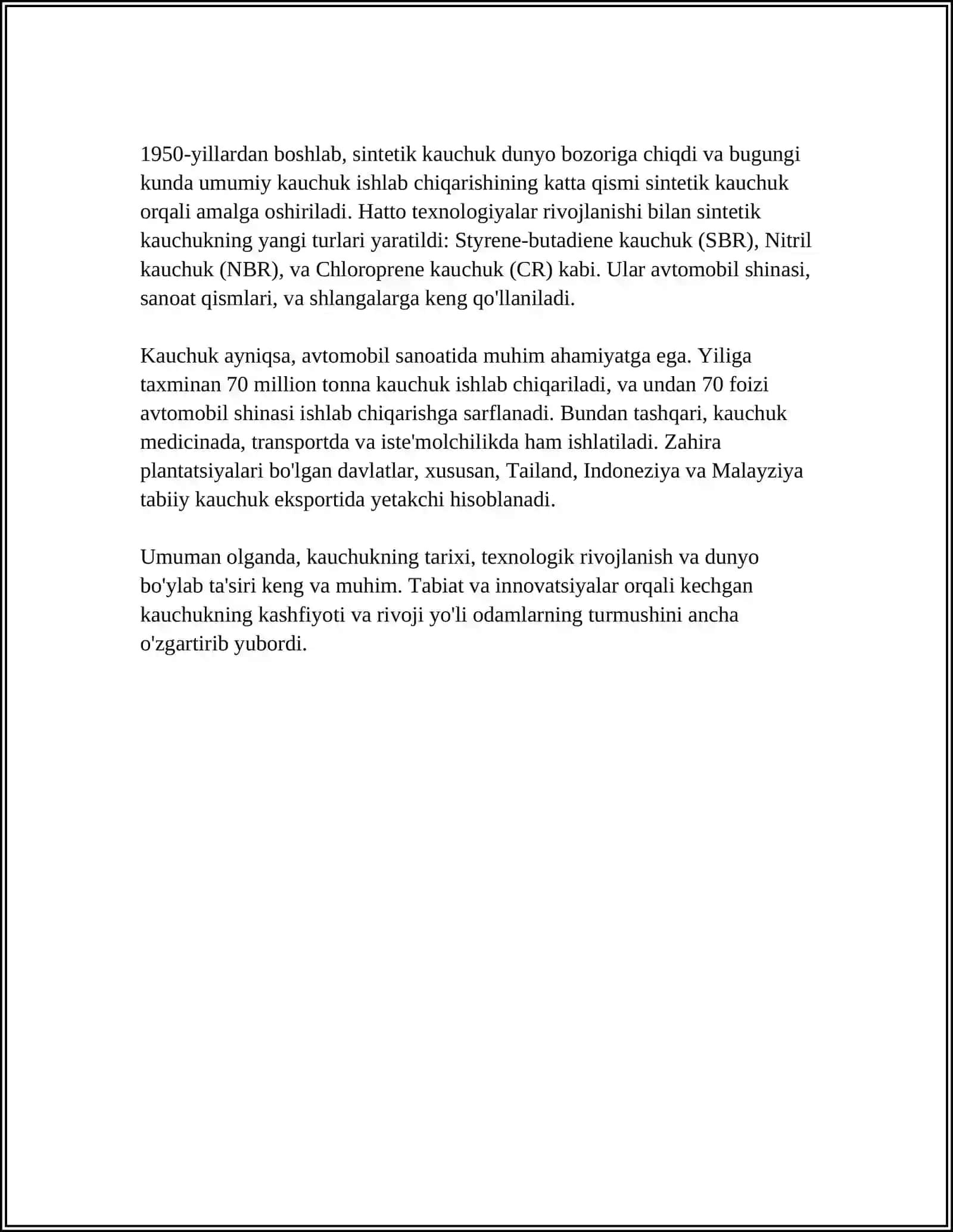 KAUCHUKLAR HAQIDA MUSTAQIL ISH 4