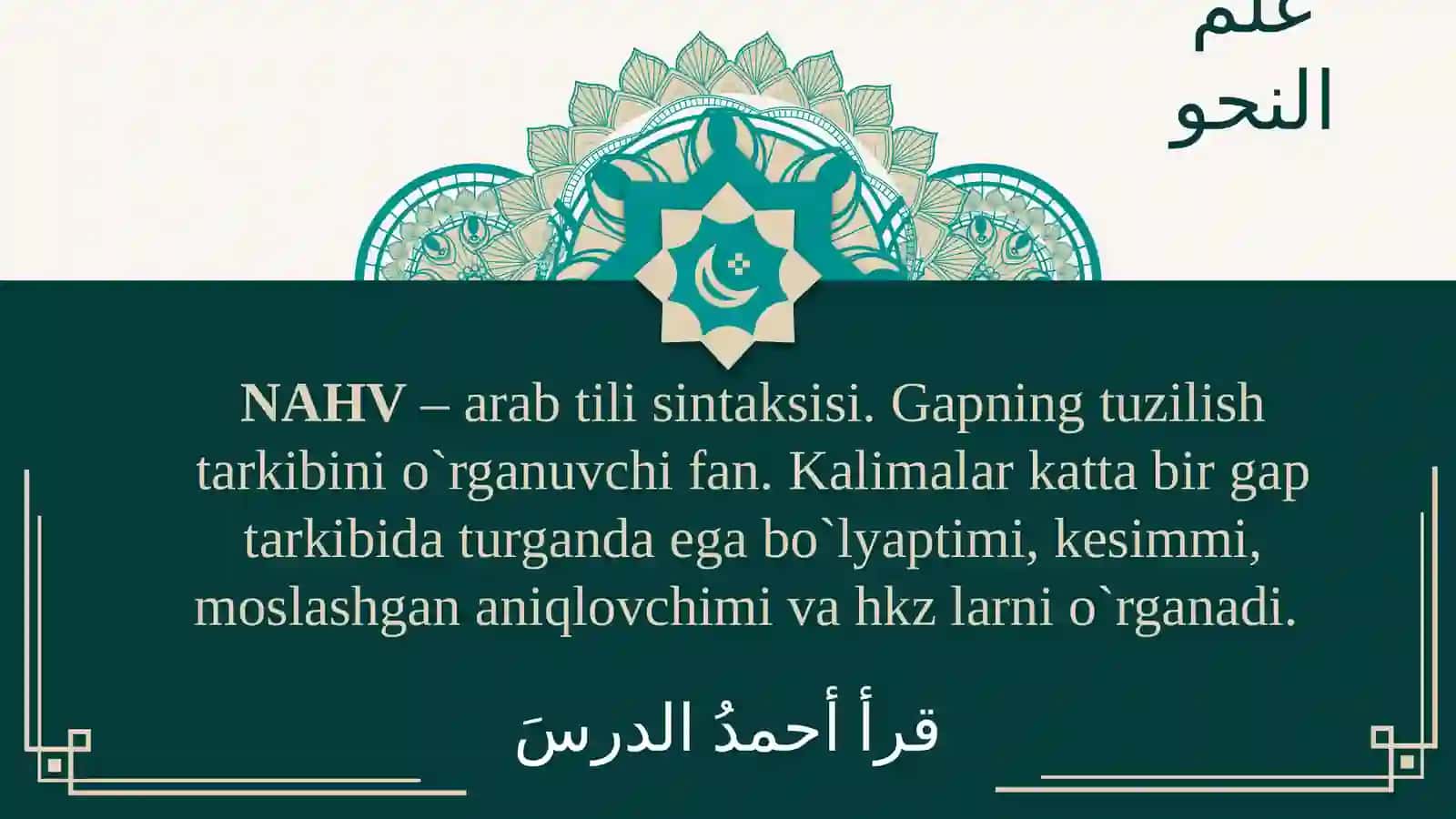 PPT Arab tili sarf va nahv ilmi 4
