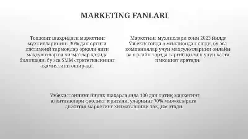 Marketingning tamoyillari, predmeti, vazifalari va turlari 4