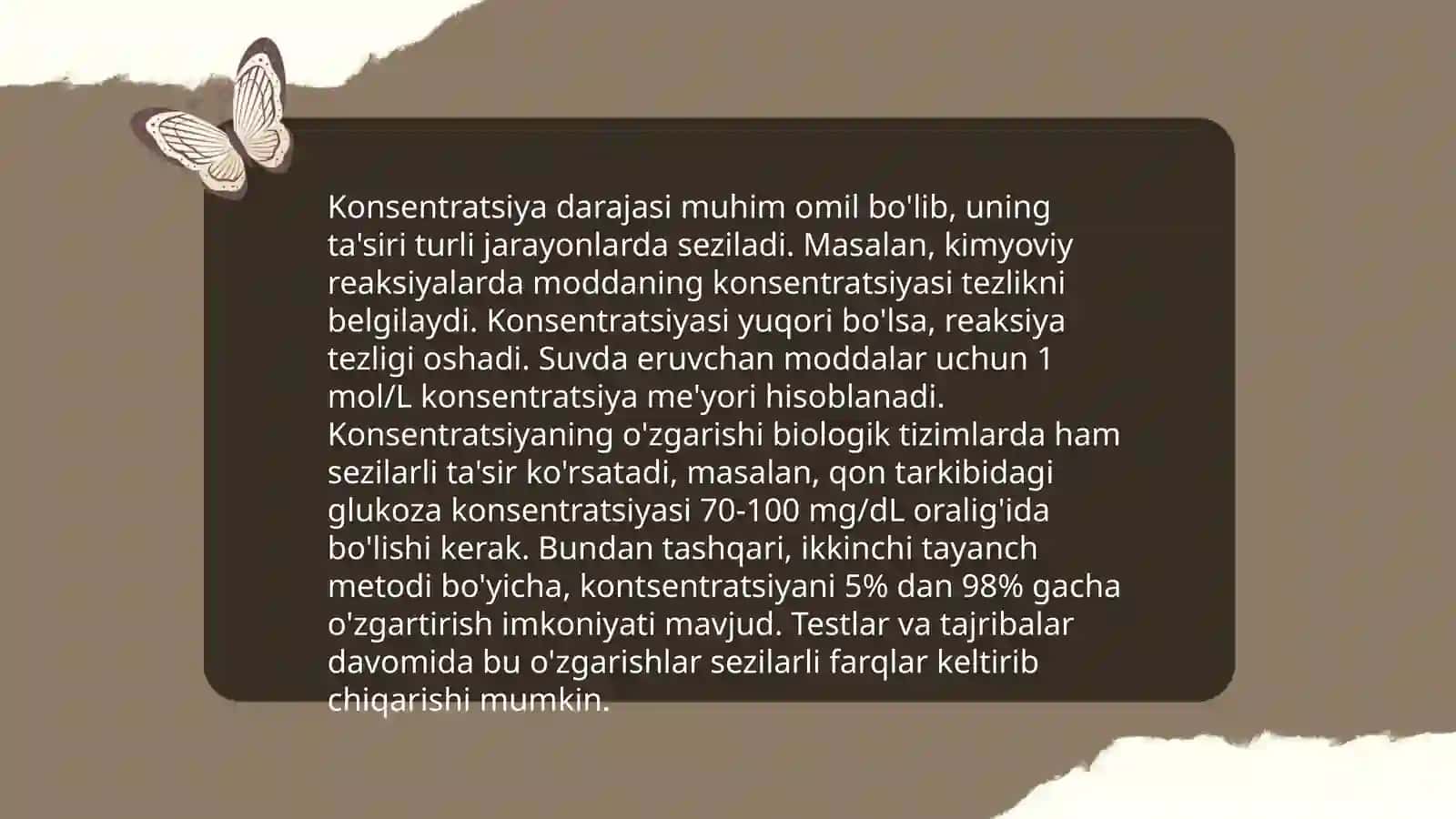 Omillar bilan kimyoviy reaksiyalarning tezligini belgilash 4