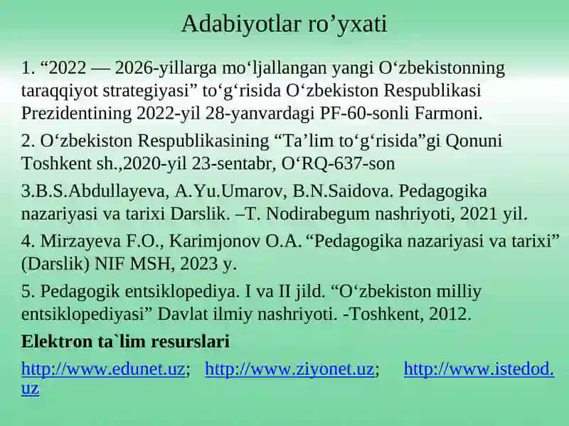 О‘zbekiston Respublikasida ta’lim tizimini rivojlantirishning kontseptual asoslari 4