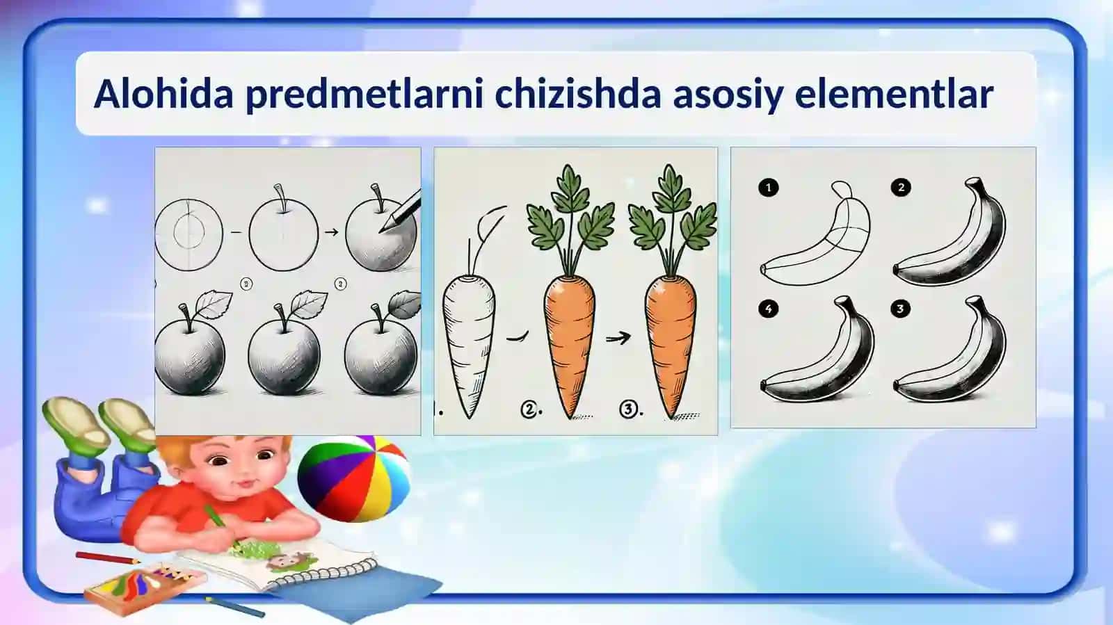 Maktabgachata`limtashkilotlaridarasmchizishgao`rgatish.Noan'anaviychizishturlari 4