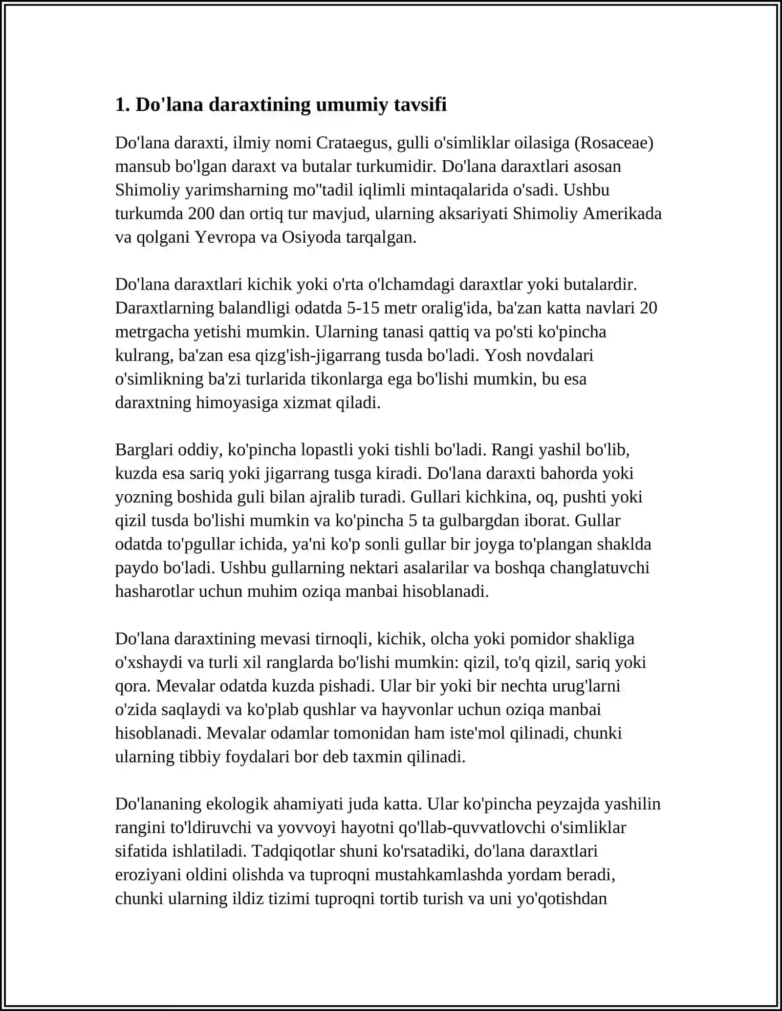 DORIVOR DARAXT VA BUTA O'SIMLIGINING BIOLOGIK XUSUSIYATLARI ( DO'LANA) 4