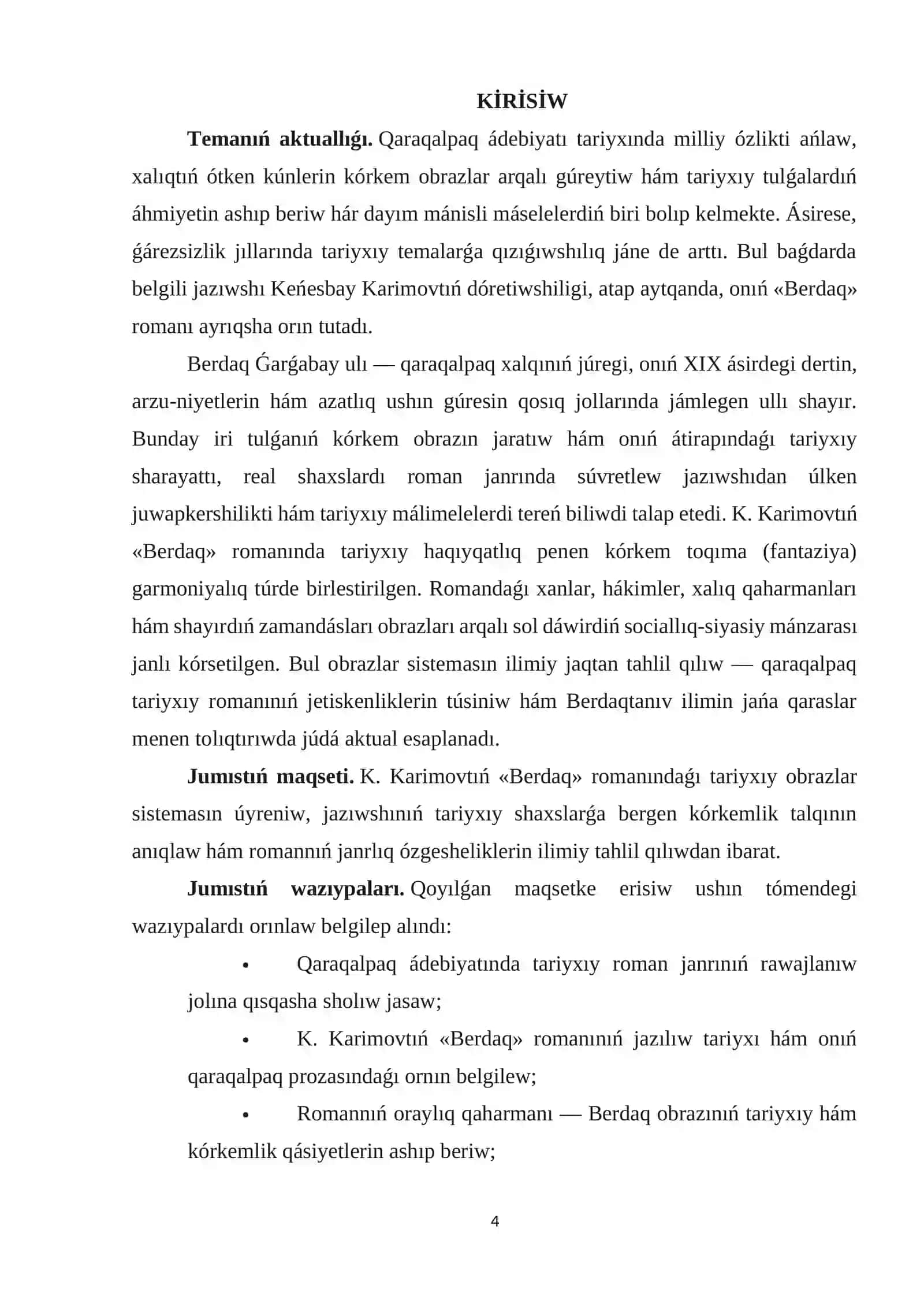 K.KARIMOVTIŃ «BERDAQ» ROMANINDA TARIYXIY OBRAZLAR 4