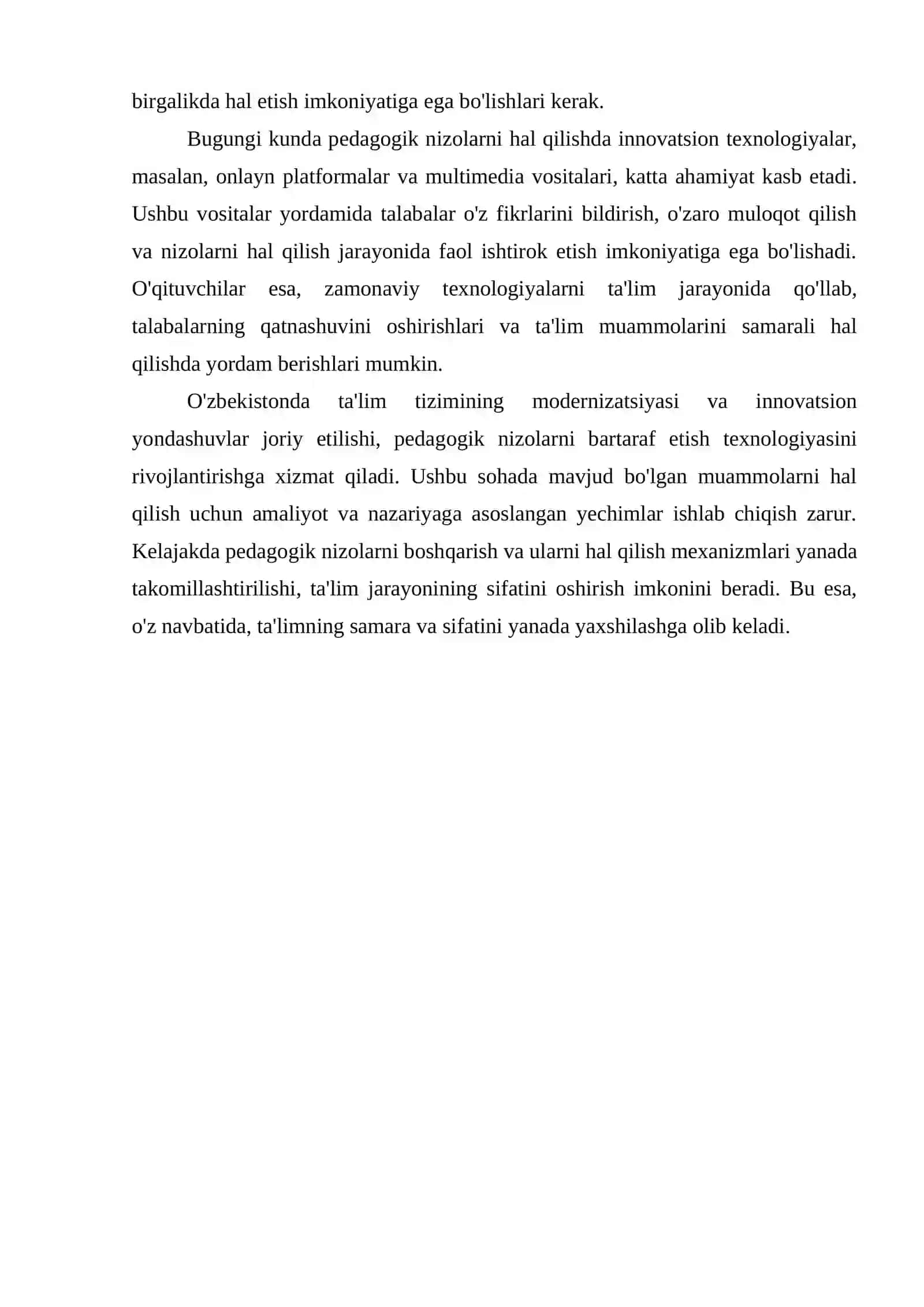 PEDAGOGIK NIZOLAR VA ULARNI BARTARAF ETISH TEXNOLOGIYASI 4