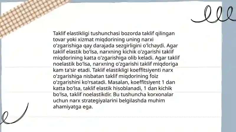 Talab va taklif elastikligiga ko ra solig yukini hisoblash 4