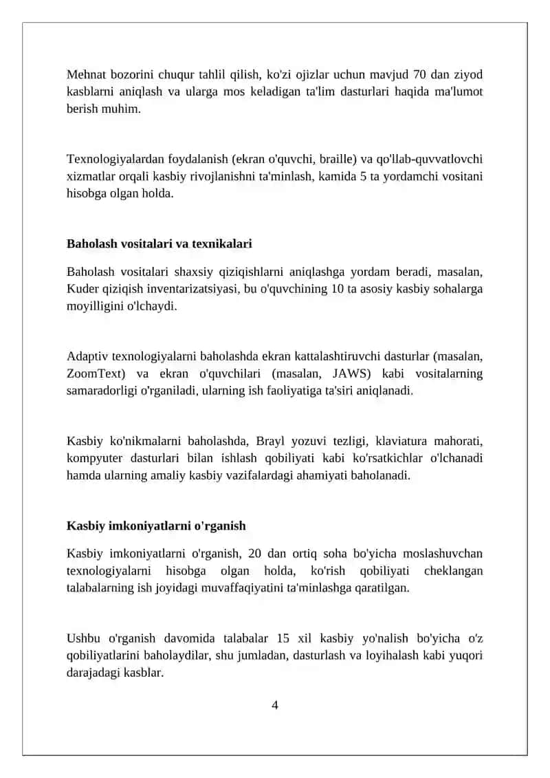 Kasbiy Yo'nalishda Korsatilgan Muvaffaqiyat 4